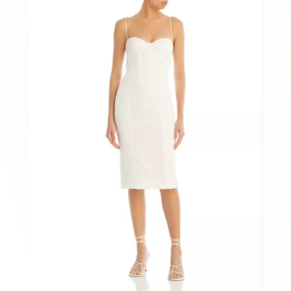 CHARLEY MIDI LACE DRESS IN ORCHID WHITE